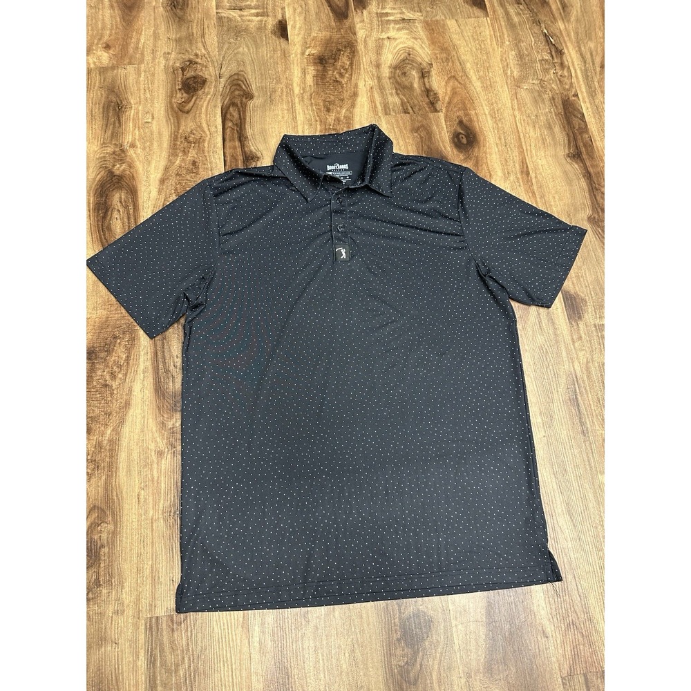 Bogey Bros Short Sleeve Men's Polo Shirt White Dots Large L
